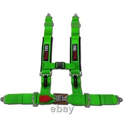 Green 4 Point Harness for Bucket Seat with Latch Lock Design, 9 Colors to Cho