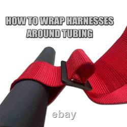 Green 4 Point Harness for Bucket Seat with Latch Lock Design, 9 Colors to Cho