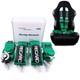 Green RECARO 4 Point 3 Racing Seat Belt Quick Release Seatbelt Snap-On Harness