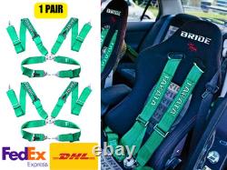 Green Takata OEM 4-Point 3? Racing Harness (PAIR) Snap-On Brand New