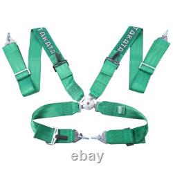 Green Takata OEM 4-Point 3? Racing Harness (PAIR) Snap-On Brand New