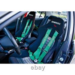 Green Takata OEM 4-Point 3? Racing Harness (PAIR) Snap-On Brand New