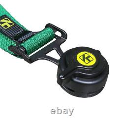 Green Universal & Durable 5-Point Camlock Quick Release Racing Seat Belt Harness