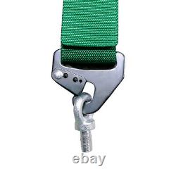 Green Universal & Durable 5-Point Camlock Quick Release Racing Seat Belt Harness