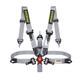Grey Universal Cam Lock Carbon Fiber Quick Release Seat Belt Safety Harness 5pt