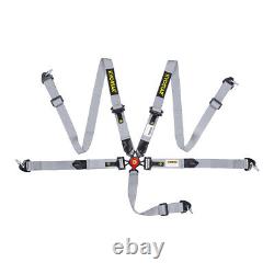 Grey Universal Cam Lock Carbon Fiber Quick Release Seat Belt Safety Harness 5pt