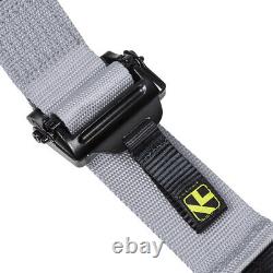 Grey Universal Cam Lock Carbon Fiber Quick Release Seat Belt Safety Harness 5pt