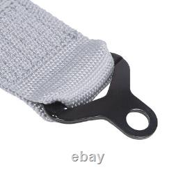 Grey Universal Cam Lock Carbon Fiber Quick Release Seat Belt Safety Harness 5pt