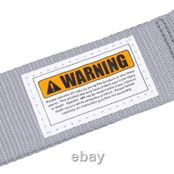 Grey Universal Cam Lock Carbon Fiber Quick Release Seat Belt Safety Harness 5pt