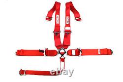 Hans Safety Harness Cam Lock Racing Sfi 16.1 5 Point Seat Belt Red