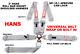 Hans Universal Racing Harness Seat Belt 3 Sfi 16.1 5 Point Gray Wrap Or Bolt In