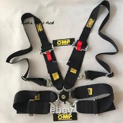 Highly Recommend Black OMP 4 Point Camlock Quick Release Seat Belt Harness 3