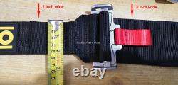 Highly Recommend Black OMP 4 Point Camlock Quick Release Seat Belt Harness 3