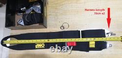 Highly Recommend Black OMP 4 Point Camlock Quick Release Seat Belt Harness 3