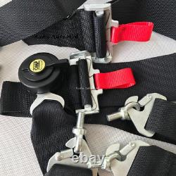 Highly Recommend Black OMP 4 Point Camlock Quick Release Seat Belt Harness 3