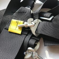Highly Recommend Black OMP 4 Point Camlock Quick Release Seat Belt Harness 3