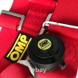 Highly Recommend Red OMP 4 Point Camlock Quick Release Car Seat Belt Harness 3