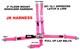 Hot Pink Sfi 16.1 Race Harness Seat Belt Bolt In Latch & Link Floor Mount