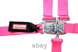 Hot Pink Sfi 16.1 Race Harness Seat Belt Bolt In Latch & Link Floor Mount