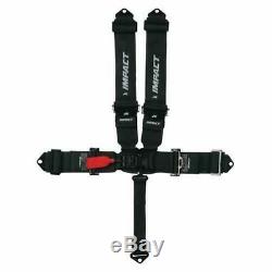 Impact Racing 53111111 Racer Safety Seat Belt 5-Points Individual Harness Black