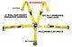 Jr Racing Harness Sfi 16.1 5 Point Cam Lock Roll Bar Mount 2 Seat Belt Yellow