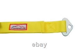 Jr Racing Harness Sfi 16.1 5 Point Cam Lock Roll Bar Mount 2 Seat Belt Yellow