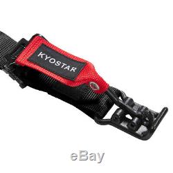 KYOSTAR 2'' 4-Point Nylon Racing Safety Harness Shoulder Pads Seat Belt Black