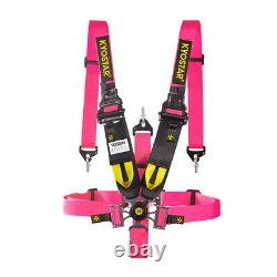 KYOSTAR 5-Point Camlock Quick Release Drift Racing Seat Belt Safety Harness Pink