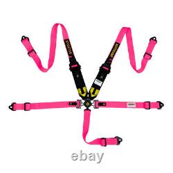 KYOSTAR 5-Point Camlock Quick Release Drift Racing Seat Belt Safety Harness Pink