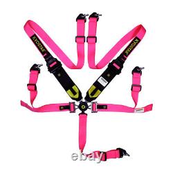 KYOSTAR 5-Point Camlock Quick Release Drift Racing Seat Belt Safety Harness Pink