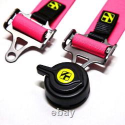 KYOSTAR 5-Point Camlock Quick Release Drift Racing Seat Belt Safety Harness Pink