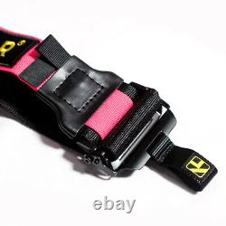 KYOSTAR 5-Point Camlock Quick Release Drift Racing Seat Belt Safety Harness Pink