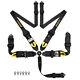 KYOSTAR Cam Lock Quick Release Racing Seat Belt Safety Harness Nylon 5 Point BK