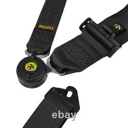 KYOSTAR Cam Lock Quick Release Racing Seat Belt Safety Harness Nylon 5 Point BK
