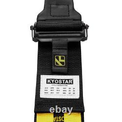 KYOSTAR Cam Lock Quick Release Racing Seat Belt Safety Harness Nylon 5 Point BK