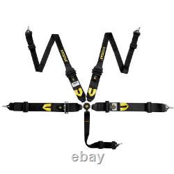 KYOSTAR Cam Lock Quick Release Racing Seat Belt Safety Harness Nylon 5 Point BK