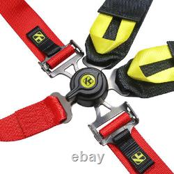 KYOSTAR New Red Heavy-Duty 5Point Camlock Quick Release Seat Belt Safety Harness