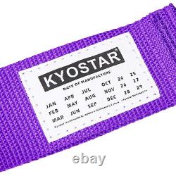 KYOSTAR Purple Universal 5pt Carbon Fiber Quick Release Safety Seat Belt New