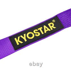 KYOSTAR Purple Universal 5pt Carbon Fiber Quick Release Safety Seat Belt New