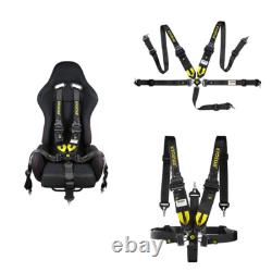 KYOSTAR Universal Black 5-Point Camlock Quick Release Seat Belt Harness New