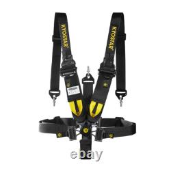 KYOSTAR Universal Black 5-Point Camlock Quick Release Seat Belt Harness New