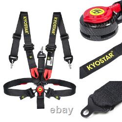 Kyostar Cam Lock Carbon Fiber Quick Release Racing Seat Belt Safety Harness 5 pt