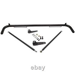 Left 6 Point Racing Safety Seat Belt Chassis Roll Harness Bar Kit Rod Black