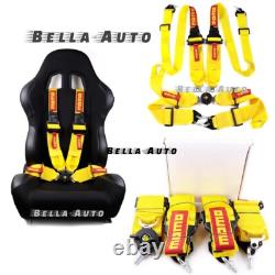 MOMO 4 Point 3 Seat Belt Quick Release Seatbelt Snap-On Harness