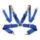 MOMO 4 Point 3 Seat Belt Quick Release Seatbelt Snap-On Harness red black blue