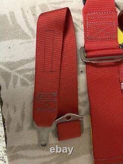 MOMO 4 Points Harness Seat Belt Red