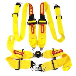 MOMO Racing 4 Point 3 Seat Belt Quick Release Seatbelt Snap-On Harness