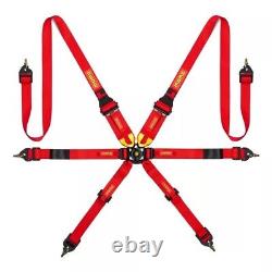 Momo Sr6 Camlock 6pt 6-point Competition Racing Seat Belt Safety Harness Red