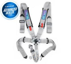 NEW NRG SFI Approved Seat Belt Harness 5 Point Cam Lock Silver SBH-B6PCSL