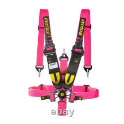 NEW Pink 5Point Camlock Quick Release Racing Seat Belt Safety Harness Universal